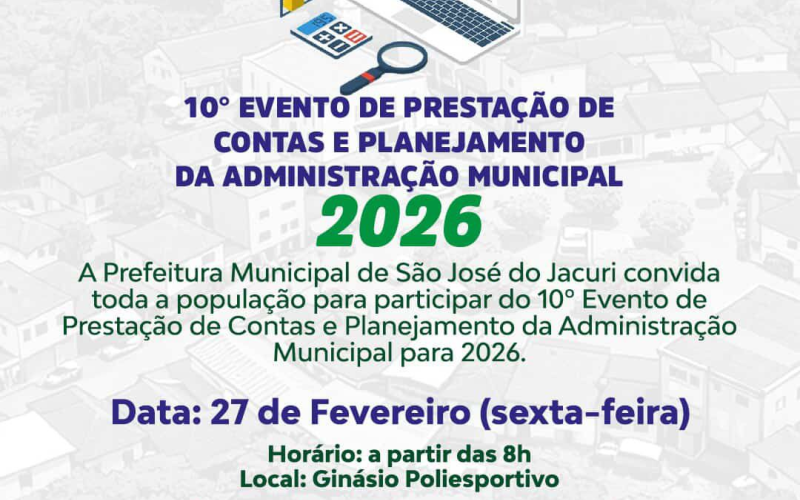 PRESTAÇÃO DE CONTAS dia 27 de fevereiro de 2026